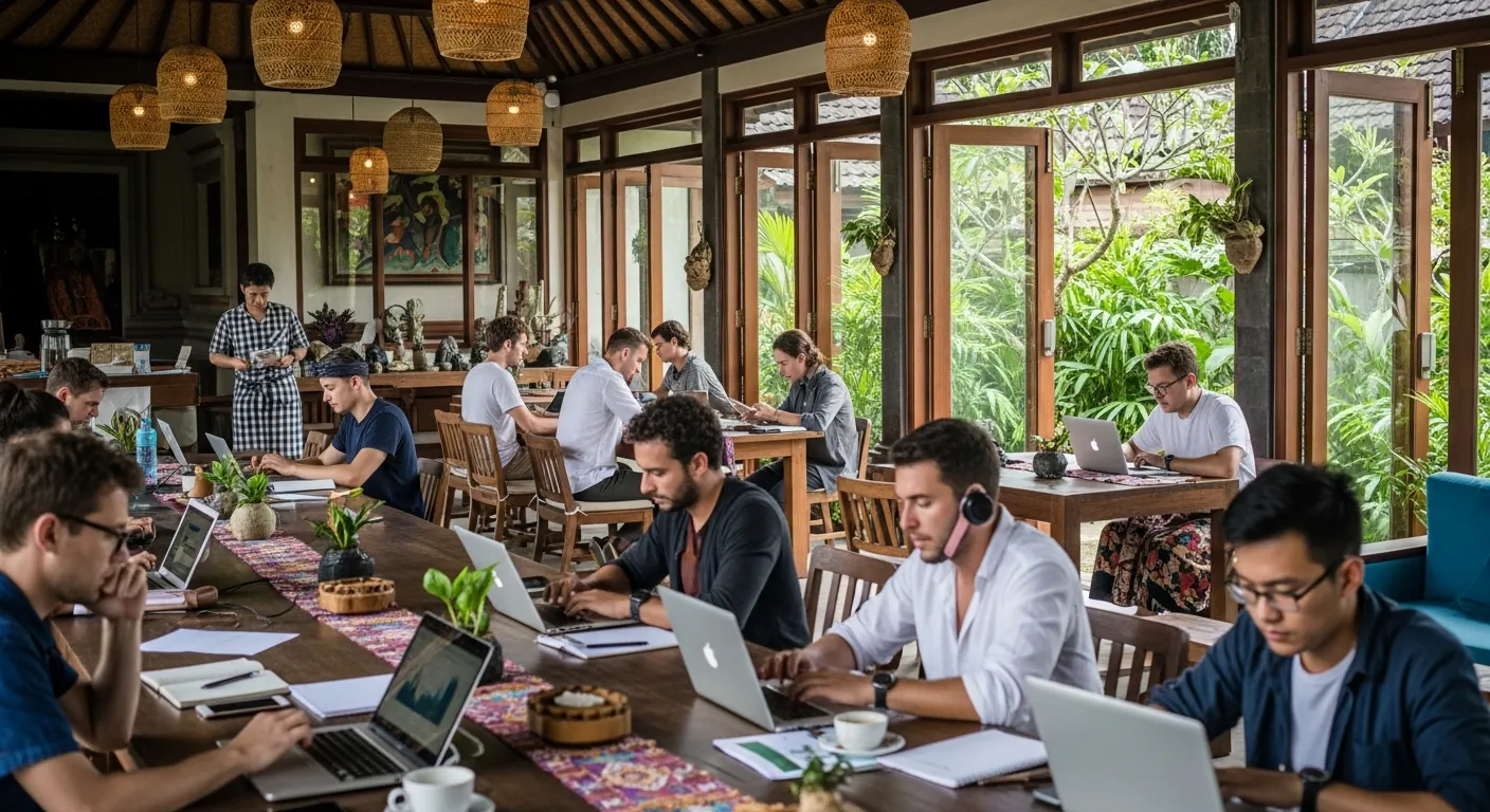 Coworking space with entrepreneurs in Bali