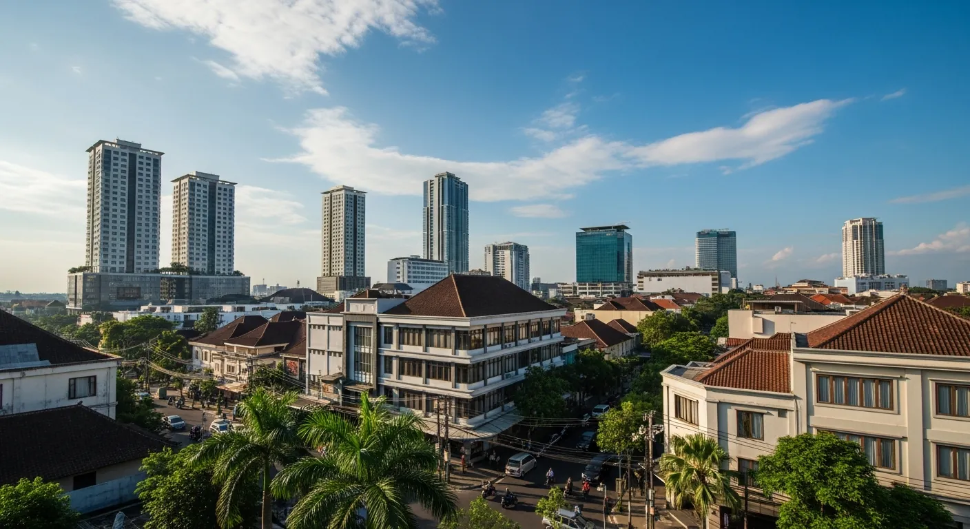 Denpasar city skyline, Bali